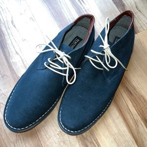 Men’s Navy Leather Suede REACTION Kenneth Cole Chukka Boots-Size 13
